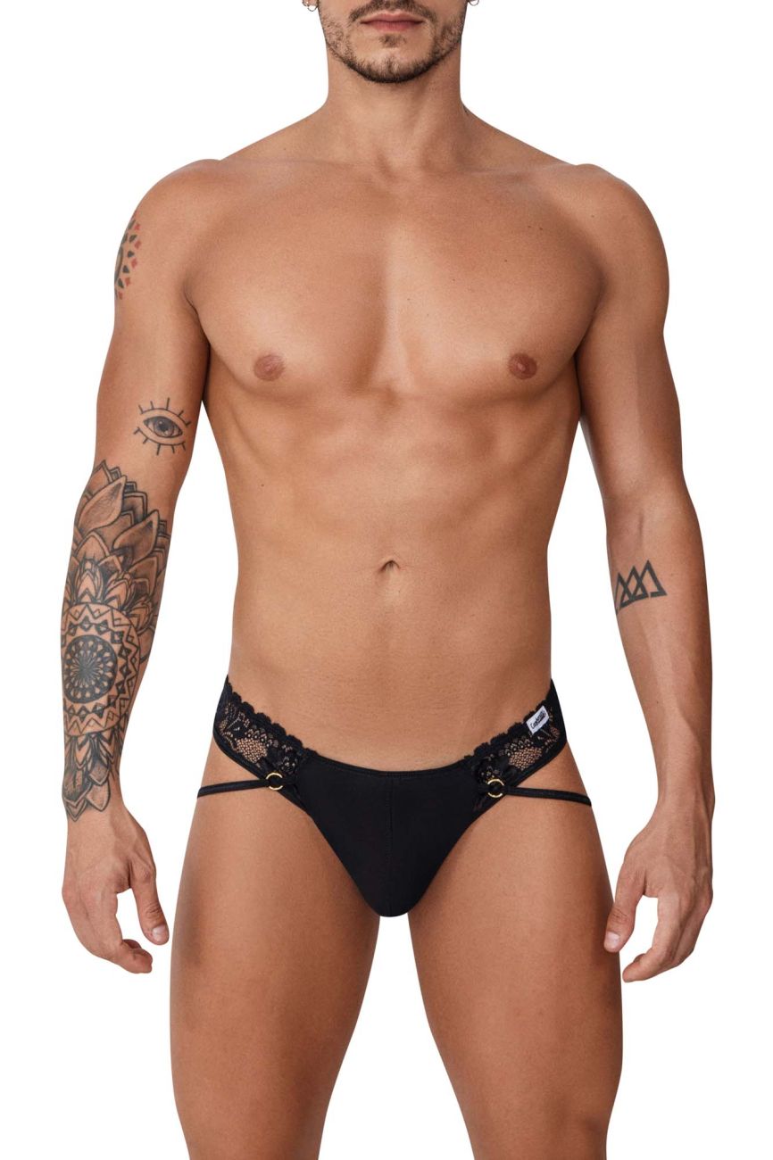 CandyMan Lace Thong – Black (vm99747)