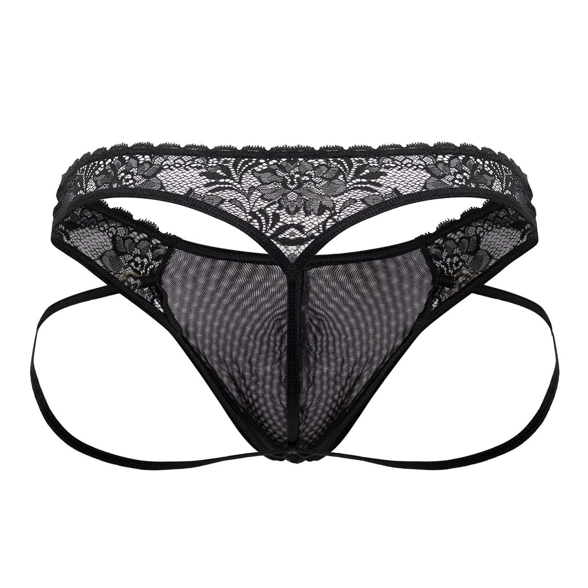 CandyMan Lace Thong – Black (vm99747)