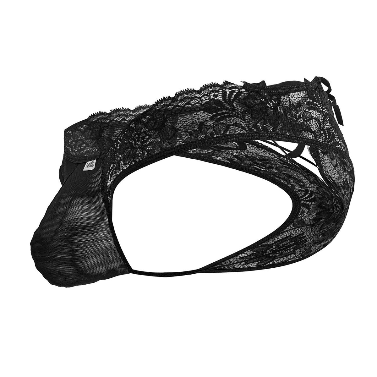 CandyMan Lace Thong – Black