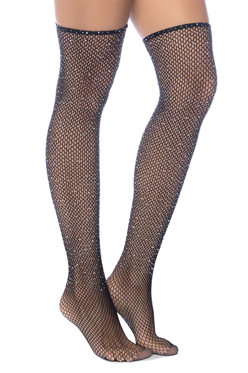 Diamond Fishnet Thigh High Stockings