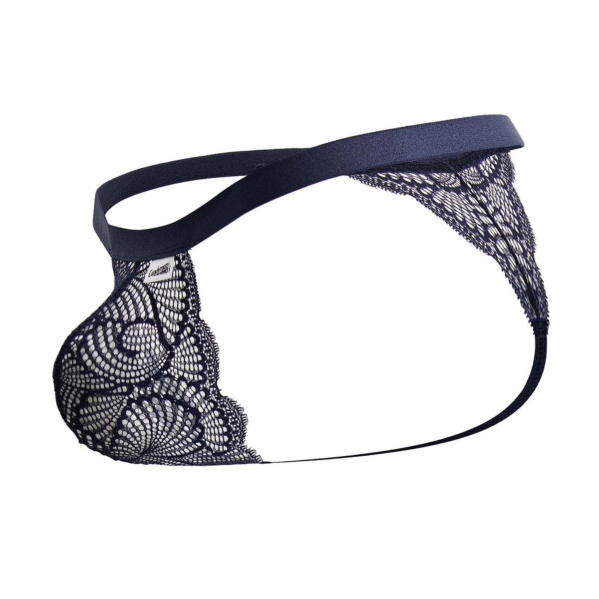 CandyMan Lace Thong – Blue & Wine
