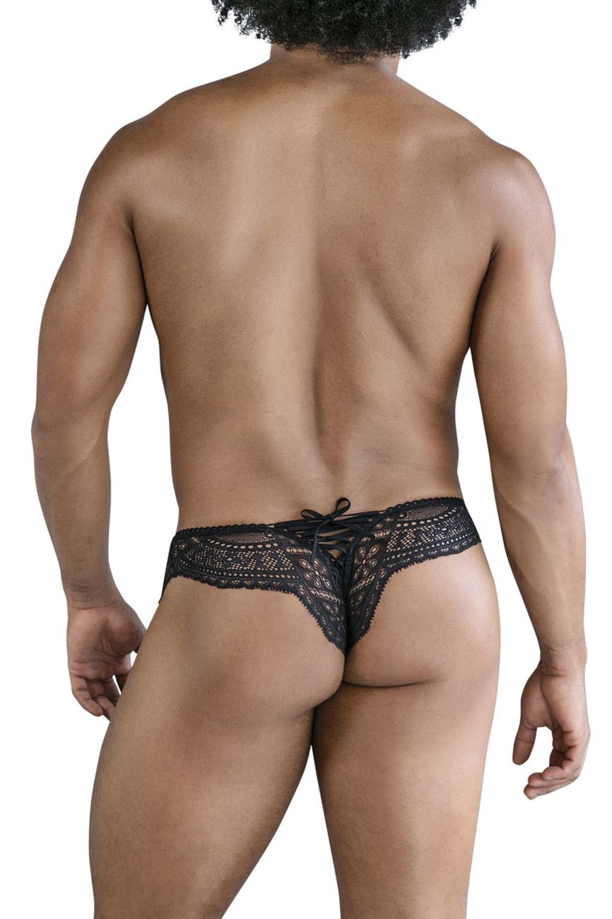 Lace-Mesh Thongs