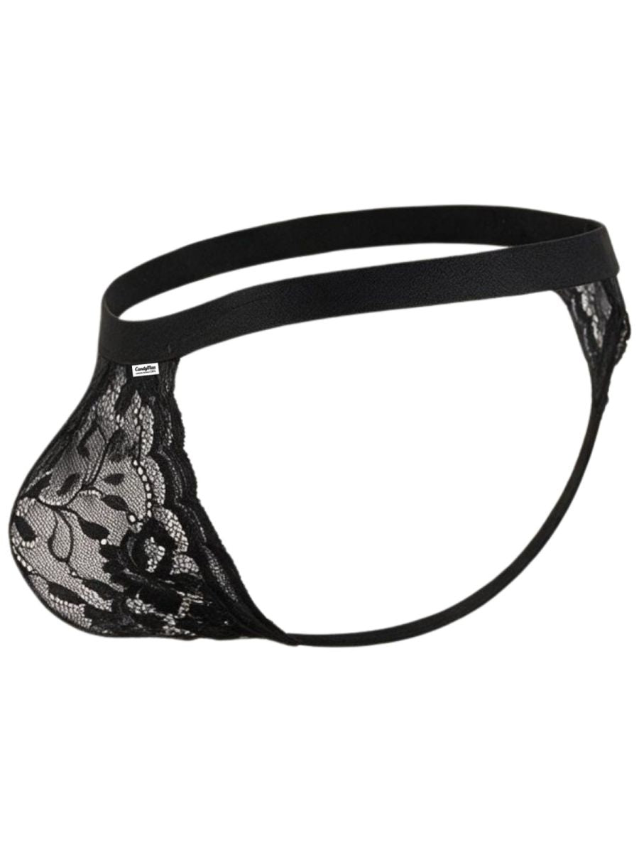 CandyMan Men's Lace Thongs lightweight breathability alongside a provocative sheer texture