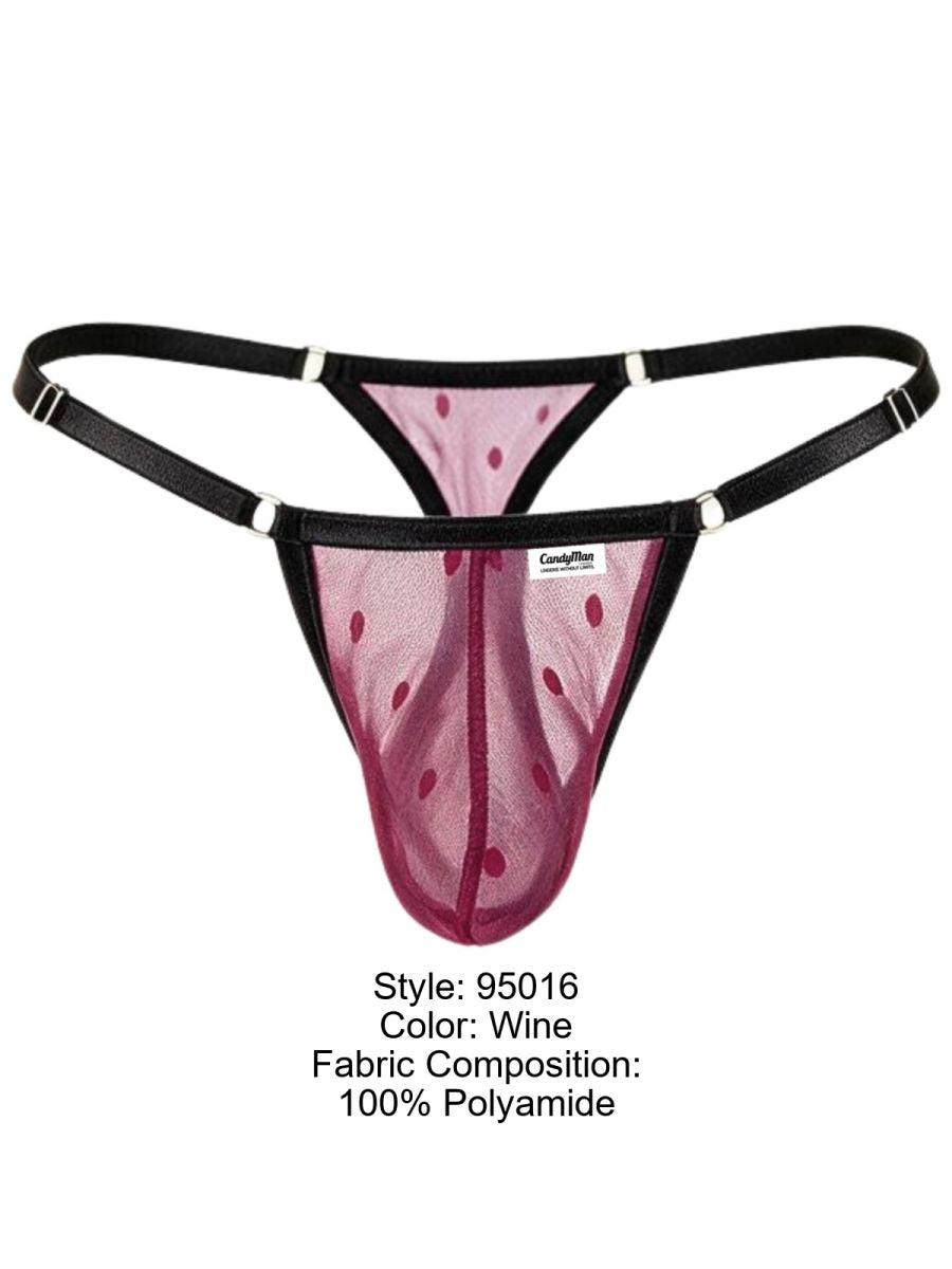 CandyMan Men's Mesh Thongs mesh fabric with a lightweight, comfortable design
