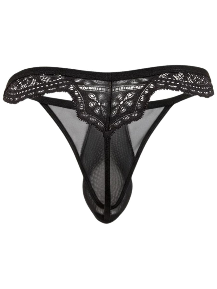 Mesh-Lace Thongs