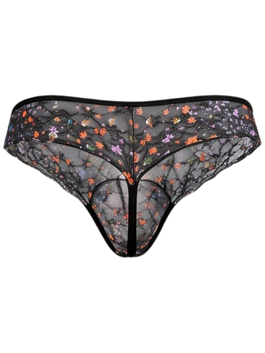 Printed Mesh Thongs