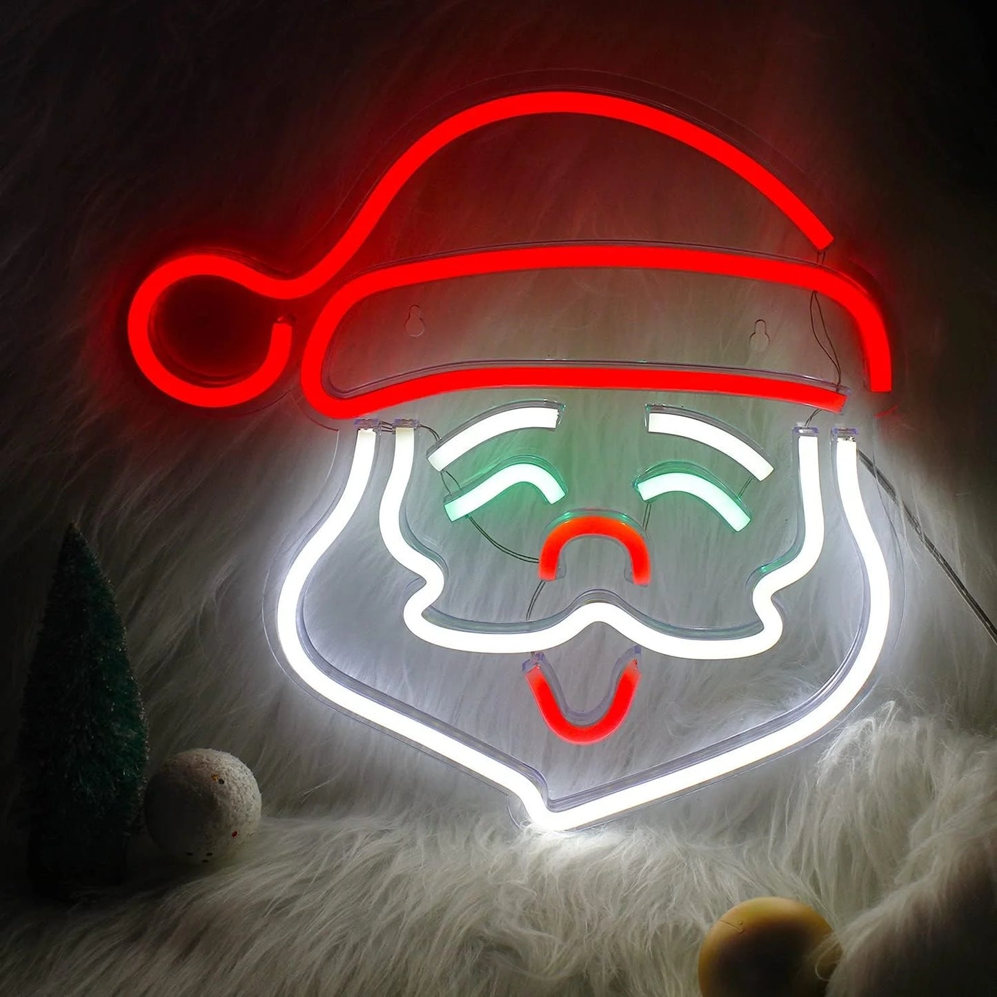 Christmas Claus Neon Signs Lights Acrylic Neon Sign For Bedroom Aesthetic Gifts Girls Xmas Gifts Christmas Santa Claus Neon Sign