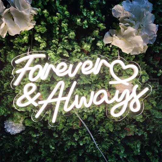 Forever Always Neon Sign Wedding Neon Sign For Bedroom Party Shop Offices Mr Mrs Wall Better together Decor Valentines Day Gifts