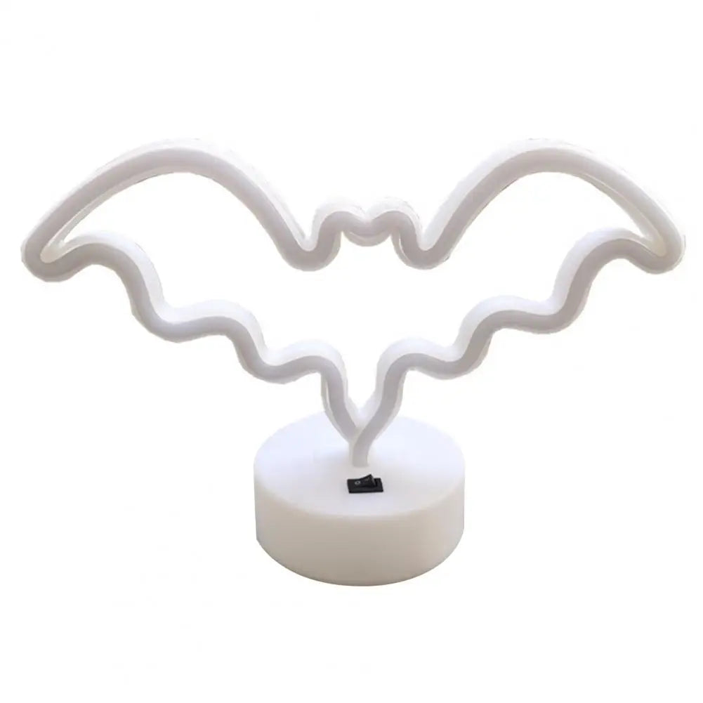 Led Neon Sign Durable Night Light Flicker-free Halloween Bat Neon Sign Lamp Shape Desktop Ornament Usb/battery for Sellers