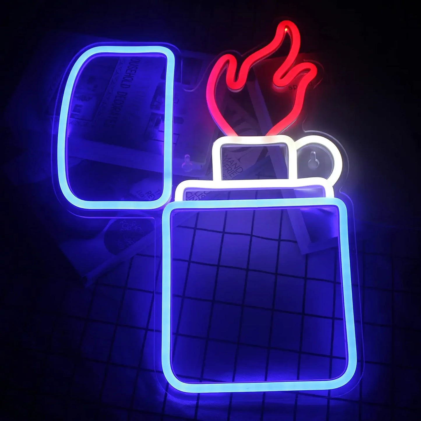 Lighter Shaped Neon Sign Man Cave Neon Led Lights Neon Light for Wall Decor USB for Internet Cafe Gaming Room Man Decoration