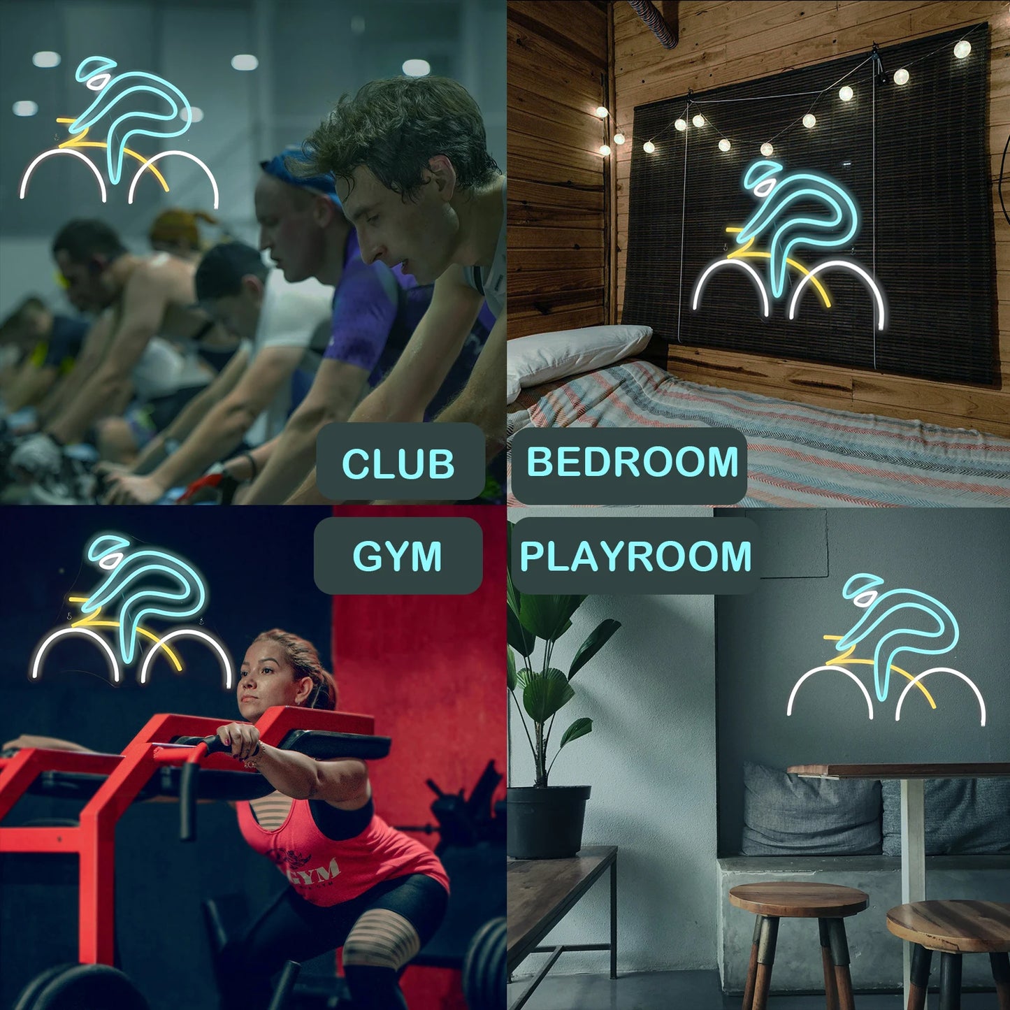 Cycling Sports Neon Led Sign Light USB Powered Bedroom Decoration Cycling Lover Suitable For Man Cave Living Room Shop Bar Club