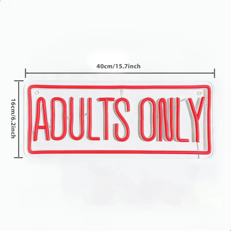 Adults Only Neon Sign Light LED Neon Light Wall Room For Bedroom Man Cave Hotel Party Bedroom Decoration Shop Club Bar Neon Sign