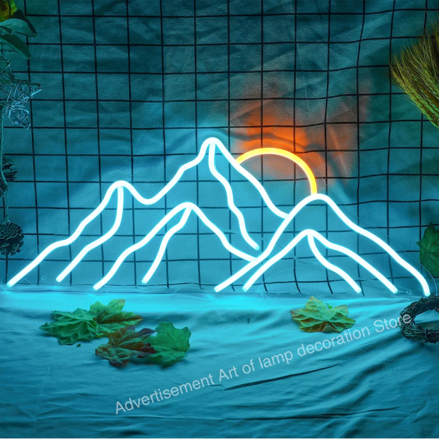 Mountain Led Neon Light Sign Sunrise Home Decor Sunset Wall Art Living Room Bar Indoor and Outdoor Decoration Neon Night Lamp