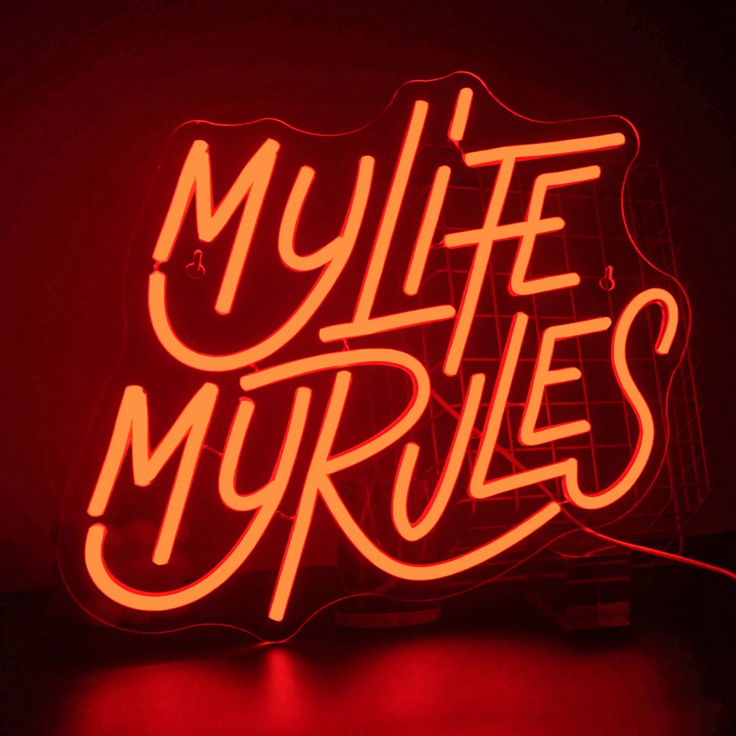 My Life My Rules Neon Sign Red Hot LED Neon Signs With Dimmable for Party Bar Restaurant Man Cave Cafe Bistro Club Neon Sign