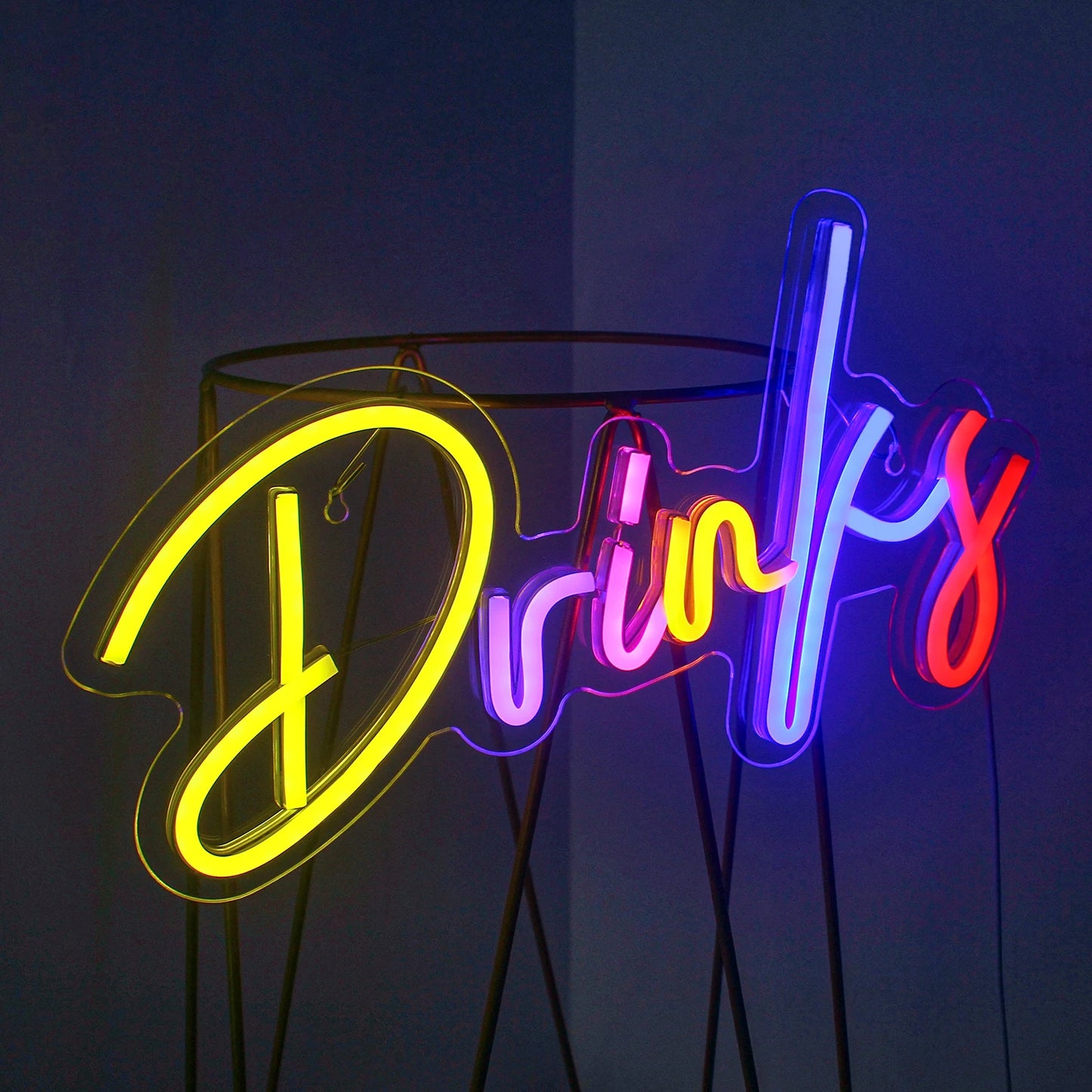 Drink Neon Sign LED Room Wall Decor USB Powered Acrylic Hanging With Switch For Party Bar Pub Cafe Man Cave Beverage shop Decor