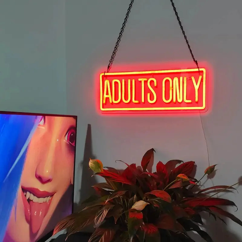 Adults Only Neon Sign Light LED Neon Light Wall Room For Bedroom Man Cave Hotel Party Bedroom Decoration Shop Club Bar Neon Sign