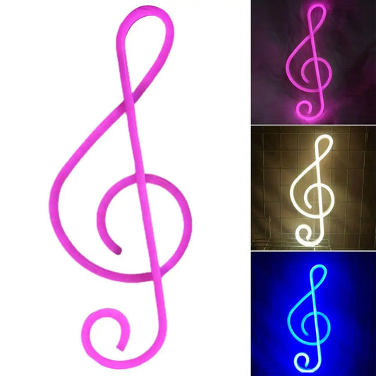 Musical Note Neon Sign Romantic ABS LED Neon Light  Musical Note Neon Sign Christmas decoración hogar