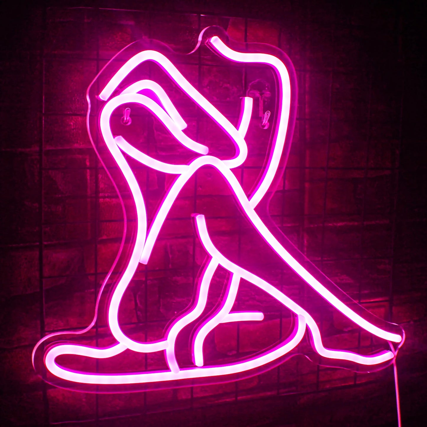 Women Lady Neon Sign Dimmable USB Powered Wall Decor Pink Neon Light up Signs for Bedroom Man Cave Bar Party Pub Decor Neon