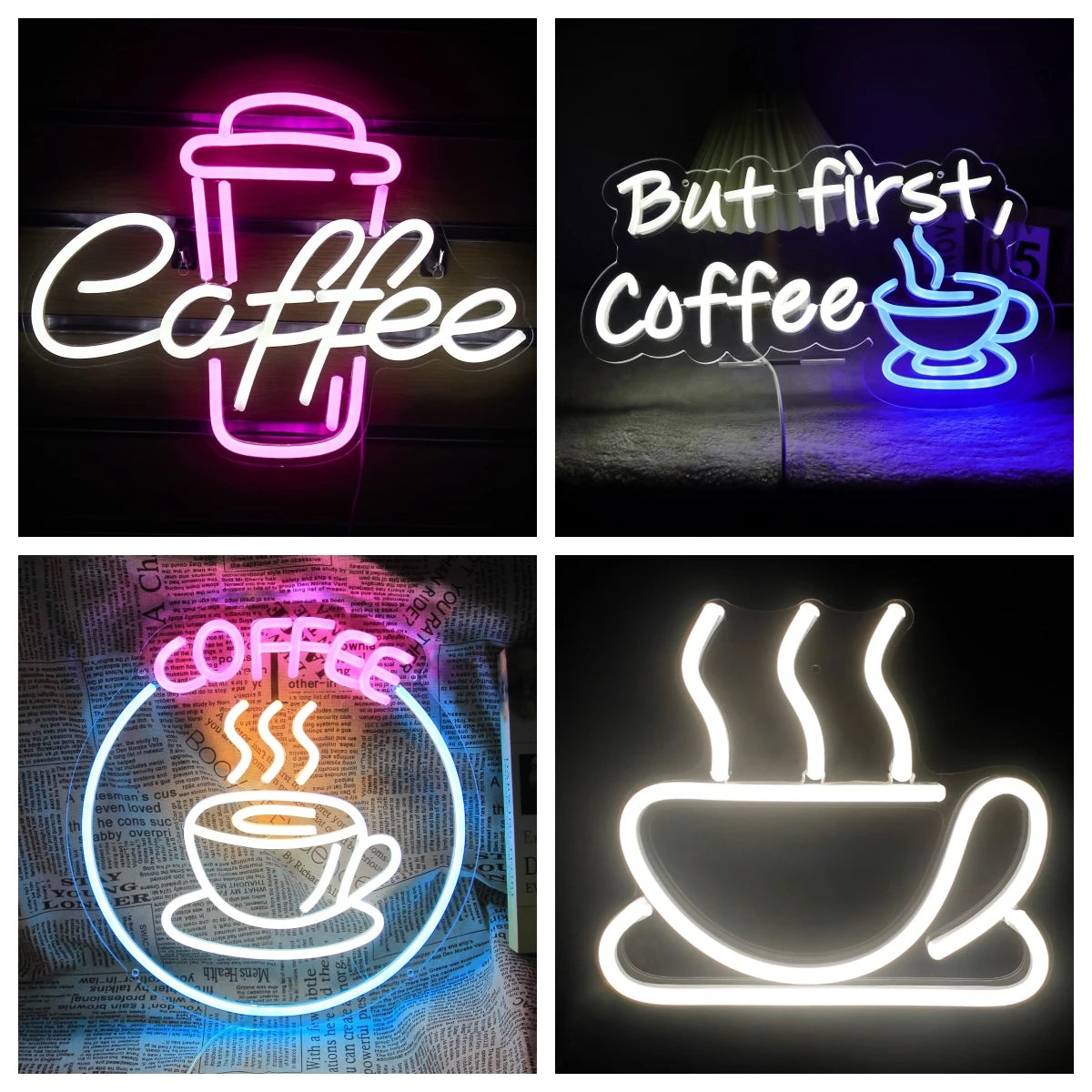 Coffee neon signs, wall decorations, neon decorations, café open signs, restaurants, shops, bars, pubs, home decorations