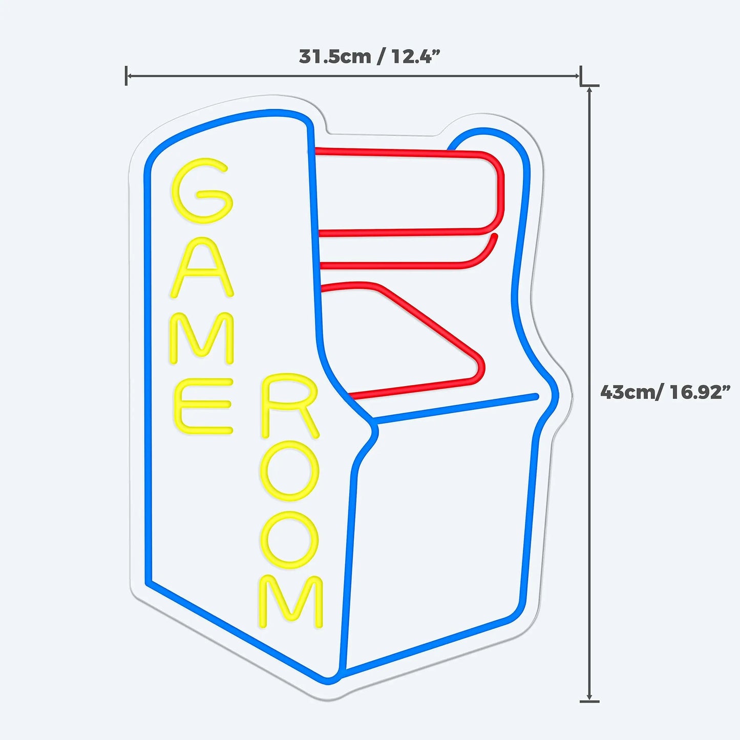 Game Room Neon Sign LED Sign Home Bar Men Cave Games Recreation Party Birthday Bedroom Bedside Wall Decoration Neon Light Gifts