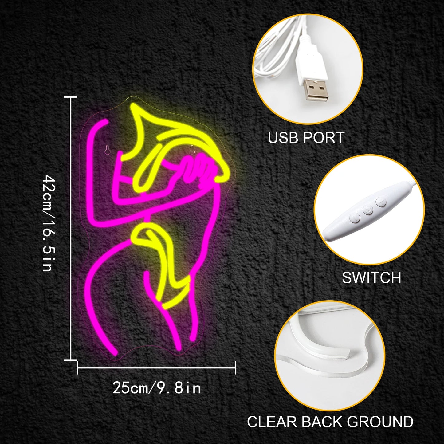 Sexy Lady Neon Led Signs USB Powered Dimming Wall Art Logo Decor For Party Bedroom Decoration Beauty Salon Bar Man Cave Decor