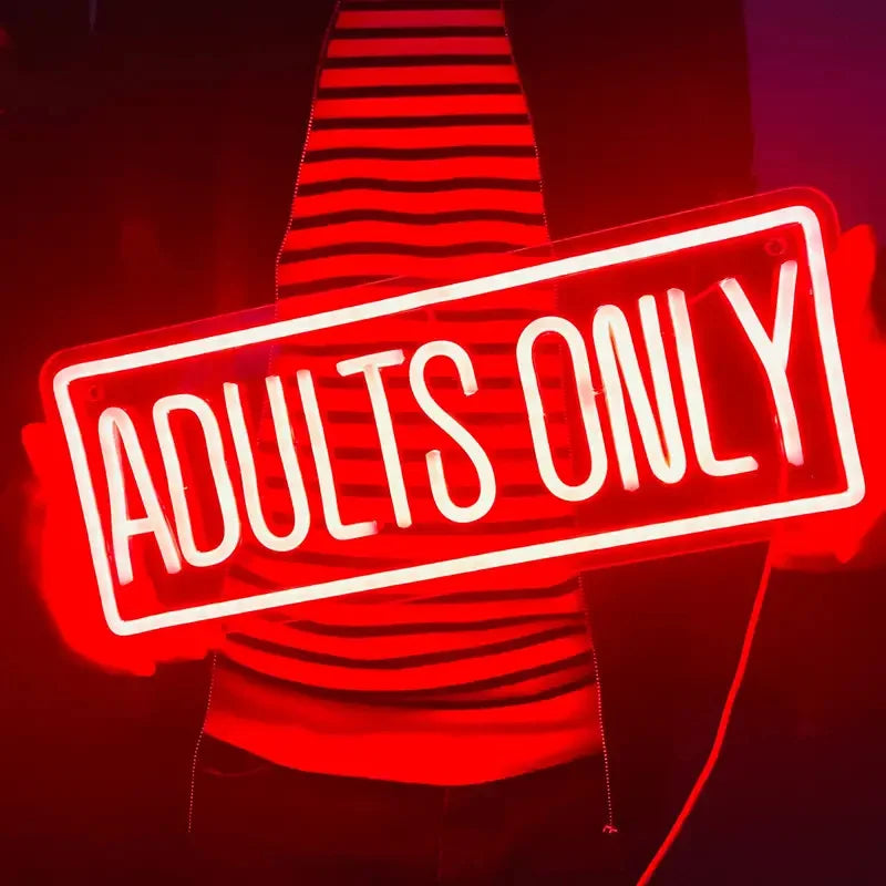 Adults Only Neon Sign Light LED Neon Light Wall Room For Bedroom Man Cave Hotel Party Bedroom Decoration Shop Club Bar Neon Sign