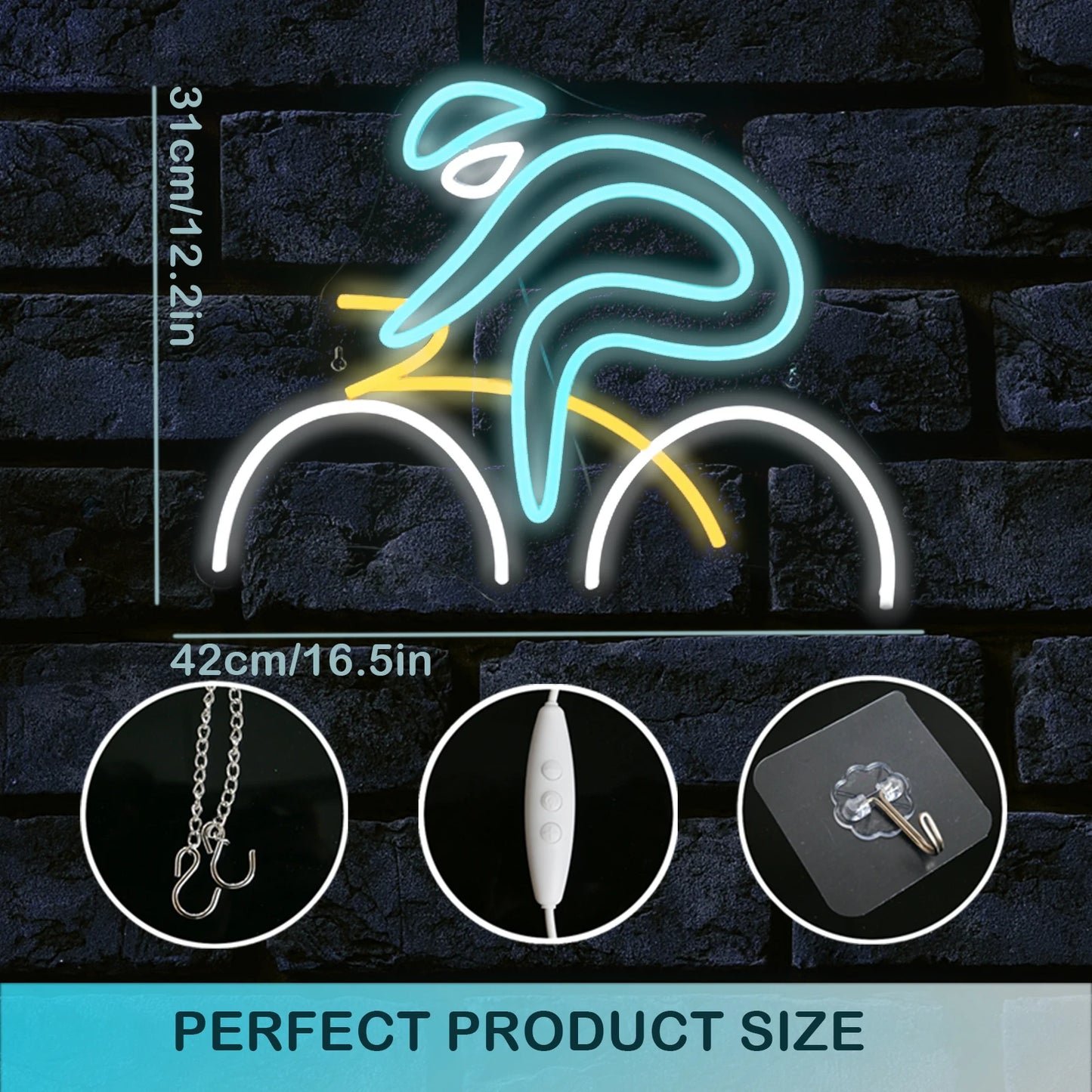 Cycling Sports Neon Led Sign Light USB Powered Bedroom Decoration Cycling Lover Suitable For Man Cave Living Room Shop Bar Club