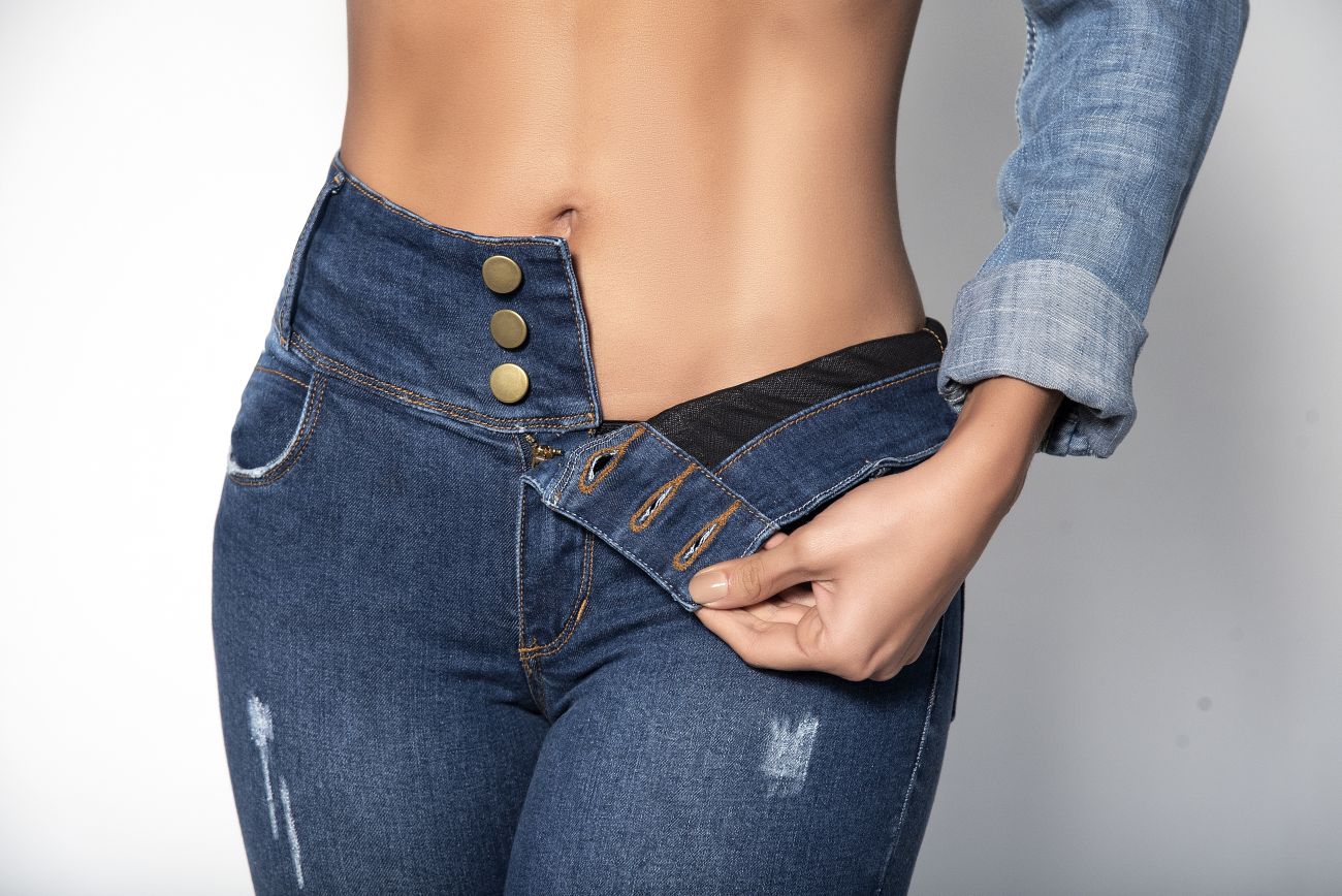 Butt lifting jeans with Girdle Lining