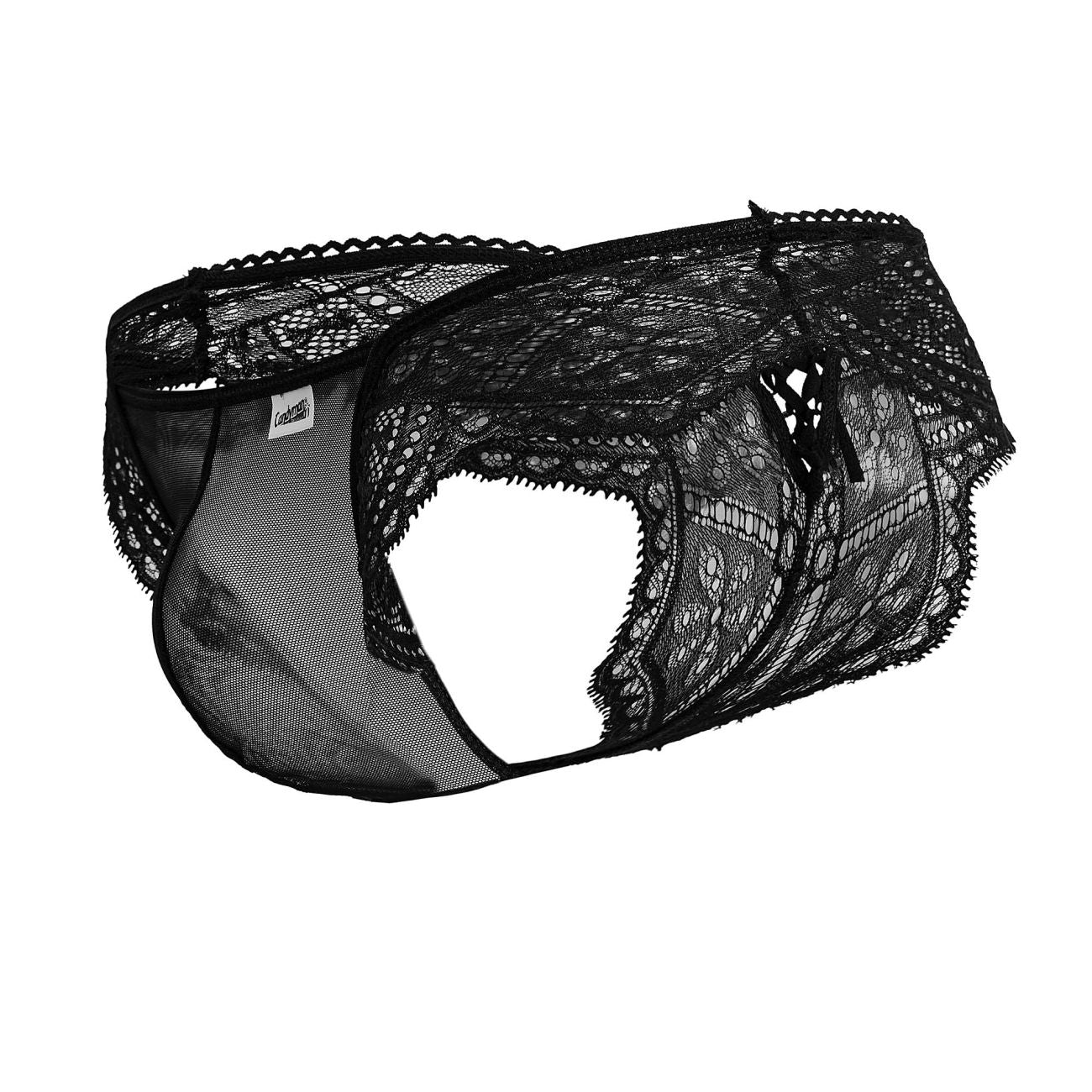 Lace-Mesh Thongs