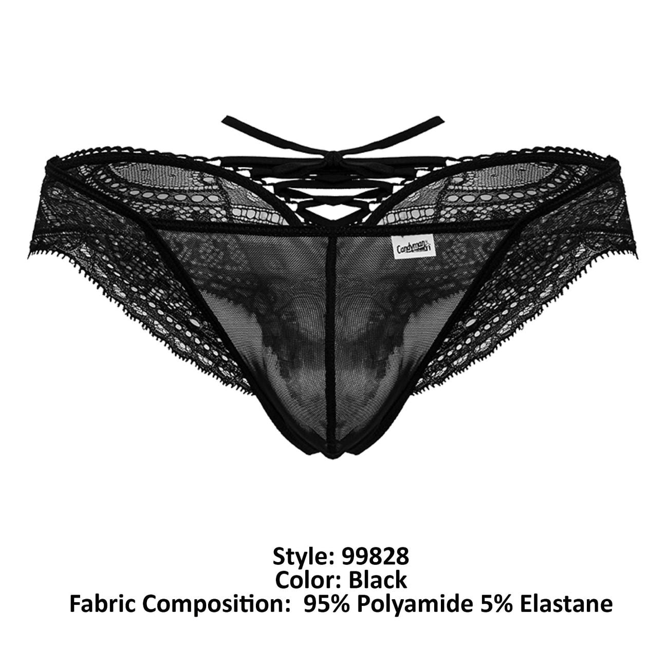 Lace-Mesh Thongs
