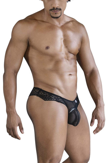 Lace-Mesh Thongs
