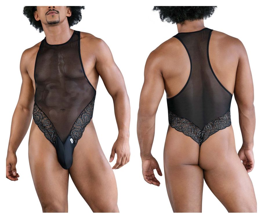 Lace-Mesh Bodysuit