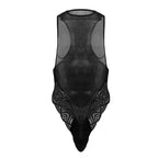 Lace-Mesh Bodysuit