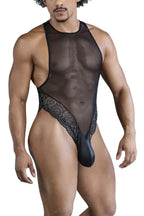 Lace-Mesh Bodysuit