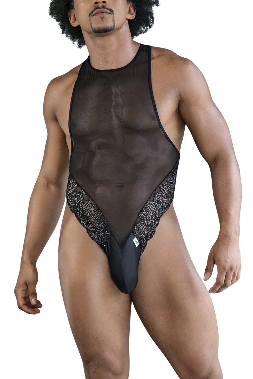 Lace-Mesh Bodysuit