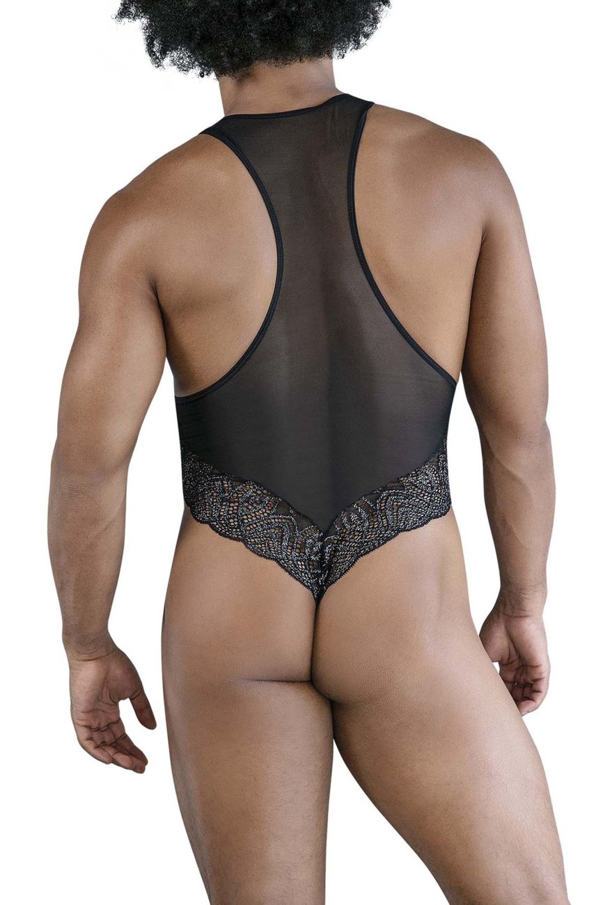 Lace-Mesh Bodysuit