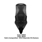 Lace-Mesh Bodysuit