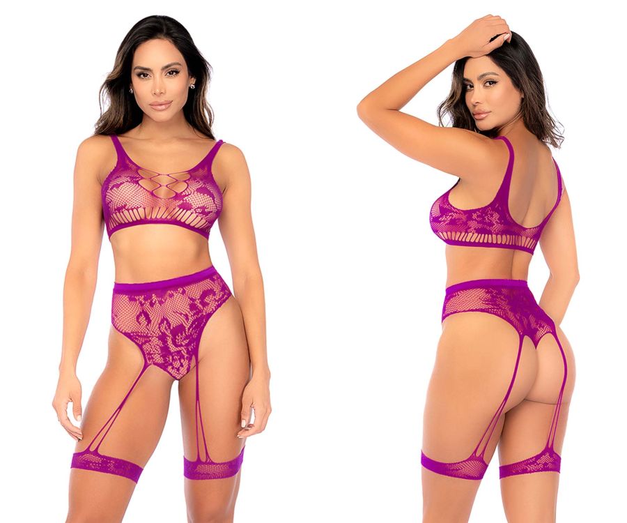 Floral Fishnet Two Piece Set