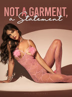 Feather Kiss Fishnet Bodysuit