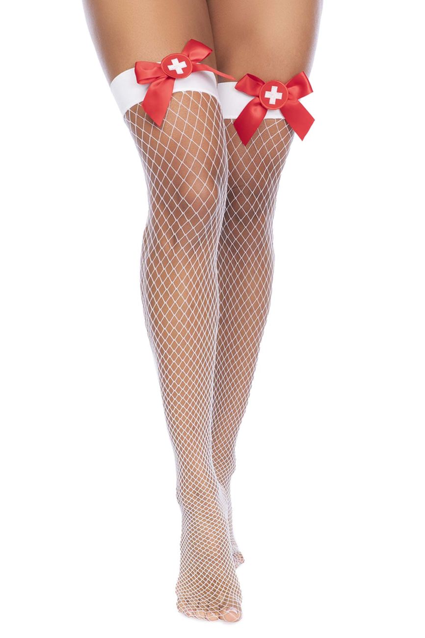 Nurse Fishnet Thigh High