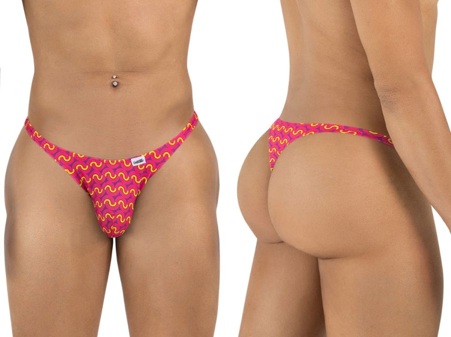 Men's Vibrant printed thong