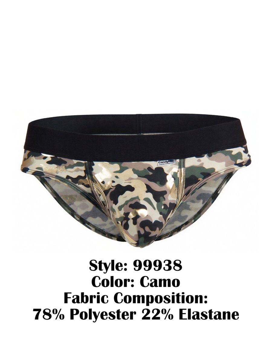 men’s low-rise briefs with bold camouflage print