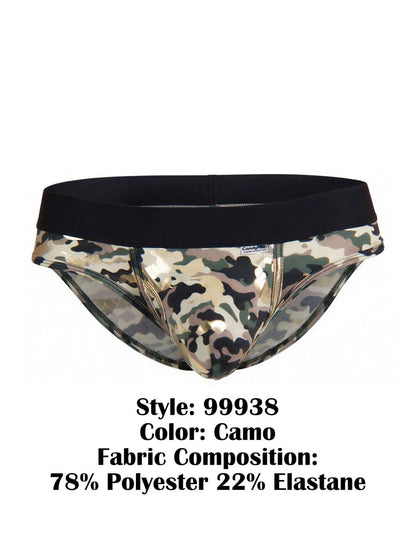 men’s low-rise briefs with bold camouflage print