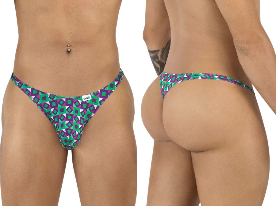 Men's Vibrant printed thong