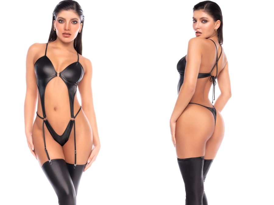 Mapale 2826 Bodysuit in Wet Black