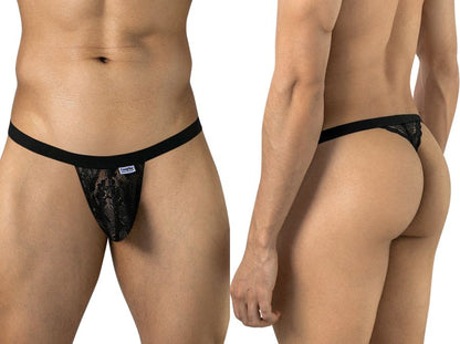 CandyMan Men's Lace Thongs lightweight breathability alongside a provocative sheer texture