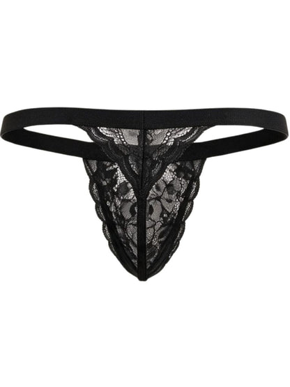CandyMan Men's Lace Thongs lightweight breathability alongside a provocative sheer texture