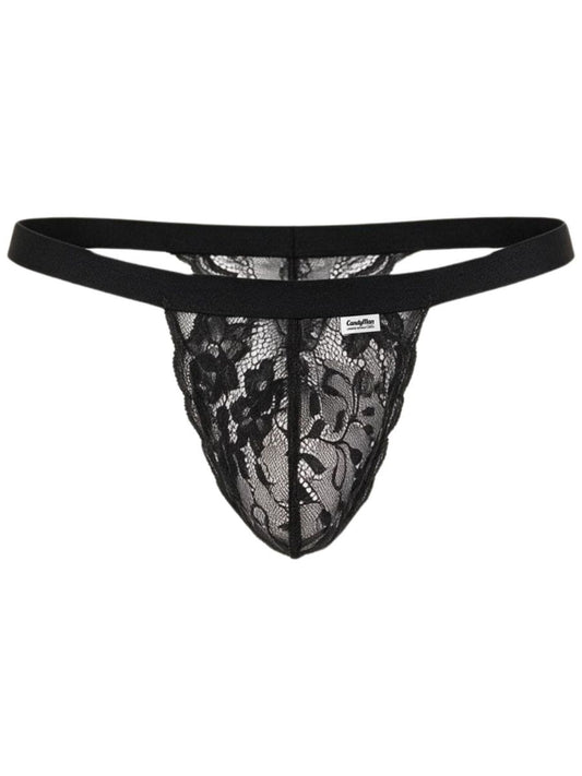 CandyMan Men's Lace Thongs lightweight breathability alongside a provocative sheer texture