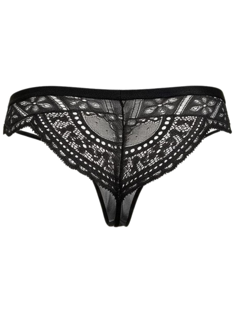 Mesh-Lace Thongs
