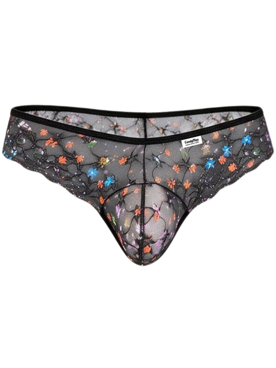 Printed Mesh Thongs